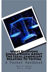 What Everyone Should Know about the Legal Landscape Relating to Testing