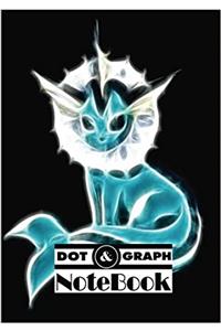 Vaporeon Notebook: Pocket Notebook / Journal / Diary; Dot-grid, Graph