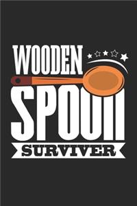 Wooden Spoon Survivor: Outdoor Abenteuer Camper Notizbuch liniert DIN A5 - 120 Seiten für Notizen, Zeichnungen, Formeln - Organizer Schreibheft Planer Tagebuch