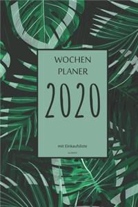Wochenplaner 2020 mit Einkaufsliste