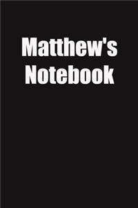 Matthew's Notebook