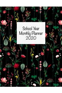 School Year Monthly Planner 2020