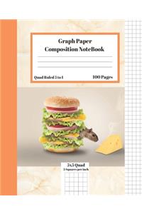 Graph Composition Notebook 5 Squares per inch 5x5 Quad Ruled 5 to 1 100 Sheets
