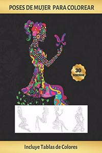 Poses de Mujer Para Colorear