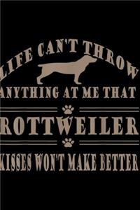 life can't throw anything at me that rottweiler kisses won't make better