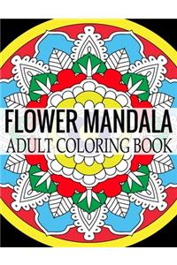 Flower Mandala Adult Coloring Book