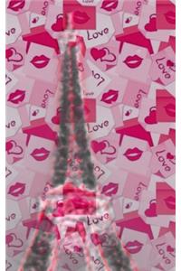 Paris love lips eiffel tower creative blank journal
