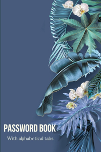 Password book with Alphabetical tabs