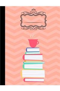 Coffee And Books Composition Notebook - Blank Unlined Paper