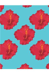 Hibiscus Notebook - Wide Ruled