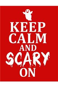 Ghost Keep Calm Grid Composition Notebook