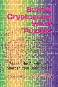 Solved Cryptogram Word Puzzles