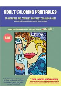 Adult Coloring Printables (36 intricate and complex abstract coloring pages)