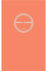 Weekly Planner Peach, Weekly Planner 5 X 8