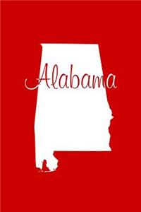Alabama - Red Lined Notebook with Margins
