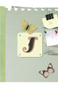 Monogrammed J Dot Grid Bullet Journal