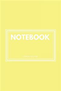 Notebook: Lemon Yellow: Notebook 6 X 9: Notebook 50 Sheets