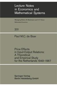 Price Effects in Input-Output Relations: A Theoretical and Empirical Study for the Netherlands 1949-1967