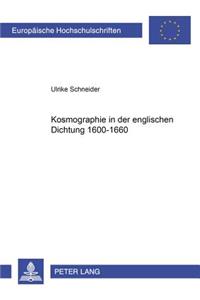 Kosmographic In der Englischen Dichtung 1600-1660