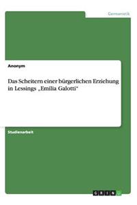 Scheitern einer bürgerlichen Erziehung in Lessings "Emilia Galotti