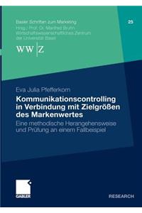 Kommunikationscontrolling in Verbindung mit Zielgrößen des Markenwertes