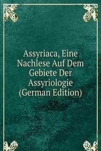 Assyriaca, Eine Nachlese Auf Dem Gebiete Der Assyriologie (German Edition)