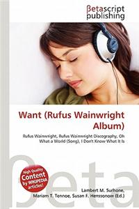 Want (Rufus Wainwright Album)