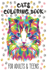 Cats Coloring Book For Adults & Teens