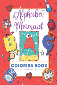 Alphabet Mermaid coloring book for kids