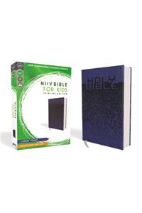 Nirv, Bible for Kids, Large Print, Leathersoft, Blue, Comfort Print