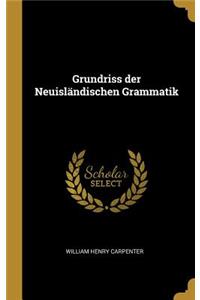 Grundriss der Neuisländischen Grammatik