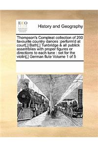 Thompson's Compleat Collection of 200 Favourite Country Dances