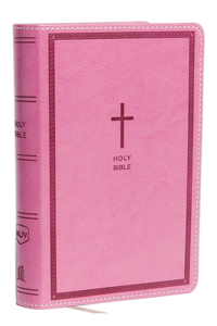 NKJV, Reference Bible, Compact Large Print, Leathersoft, Pink, Red Letter, Comfort Print