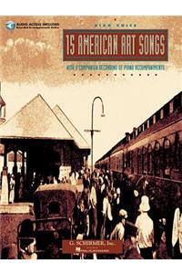 15 American Art Songs - High Voice Book/Online Audio