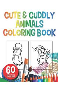 Cute and Cuddly Animals Coloring Book