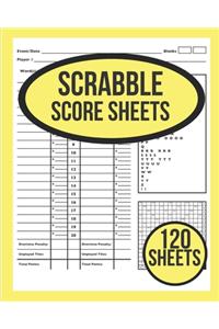 Scrabble Game Score Sheets For 2 Players