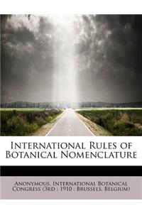 International Rules of Botanical Nomenclature