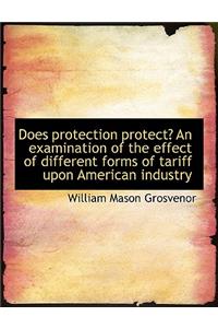 Does Protection Protect? an Examination of the Effect of Different Forms of Tariff Upon American Ind