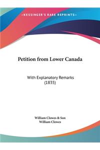Petition from Lower Canada