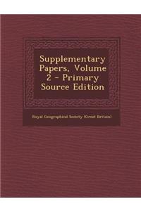 Supplementary Papers, Volume 2