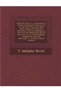 Fastes de Henri IV, Surnomme Le Grand