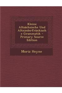 Kleine Altsachsische Und Altniederfrankische Grammatik - Primary Source Edition