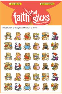 Teddy Bear Miniature - Faith That Sticks Stickers