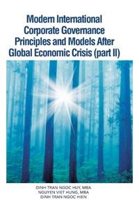 Modern International Corporate Governance Principles and Models After Global Economic Crisis (Part II)