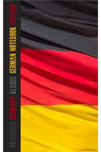 Notizbuch Germany Kladde German Notebook Deutsch: German Flag Notebook / Journal