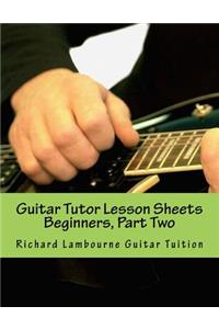 Guitar Tutor Lesson Sheets