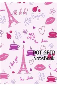 Dot Grid Notebook: Valentine Paris