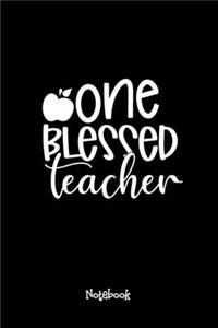 One Blessed Teacher Journal Black Cover