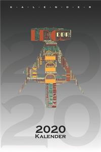 DDR Wortwolke Hammer mit Zirkel Kalender 2020