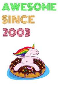 Awesome Since 2003 Notebook Birthday Gift